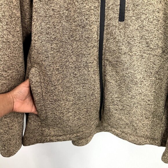 Swiss Tech Men's Sweater Size 3XL Beige 1/4 Zip Pullover Long Sleeve Zip Pocket - Picture 6 of 15